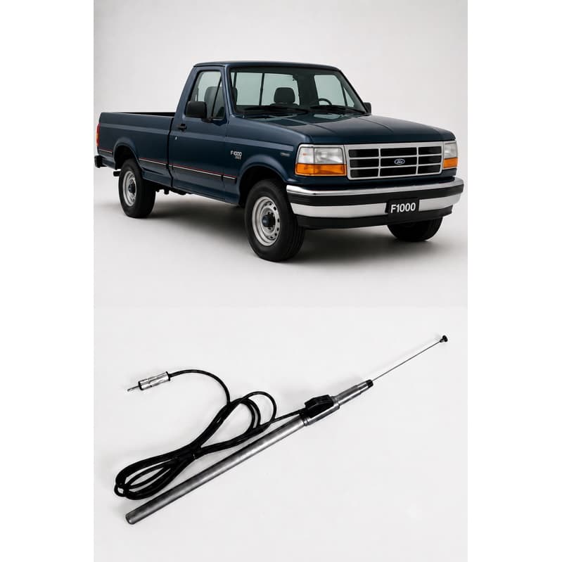 Antena telescópica Ford F-1000 / F-4000 Super Série Turbo 3.9 diesel - Som para carro