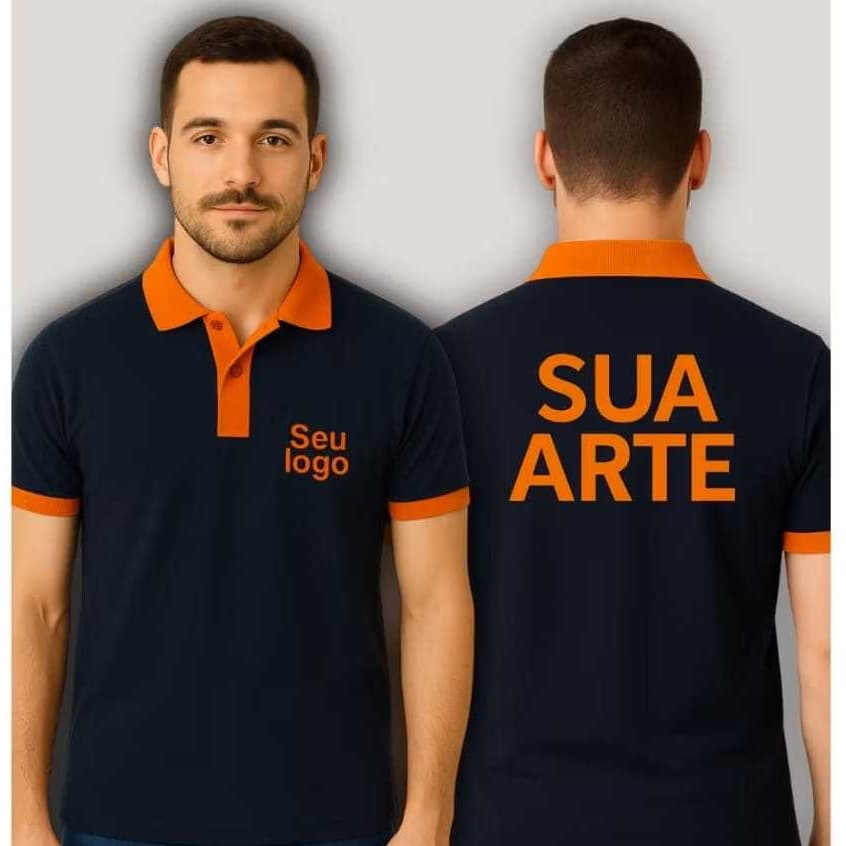 KIT 15 Camisa Polo PP ao GG Premium Duas Cores -  Com bordado personalizado - Sob Encomenda - Uniforme profissional