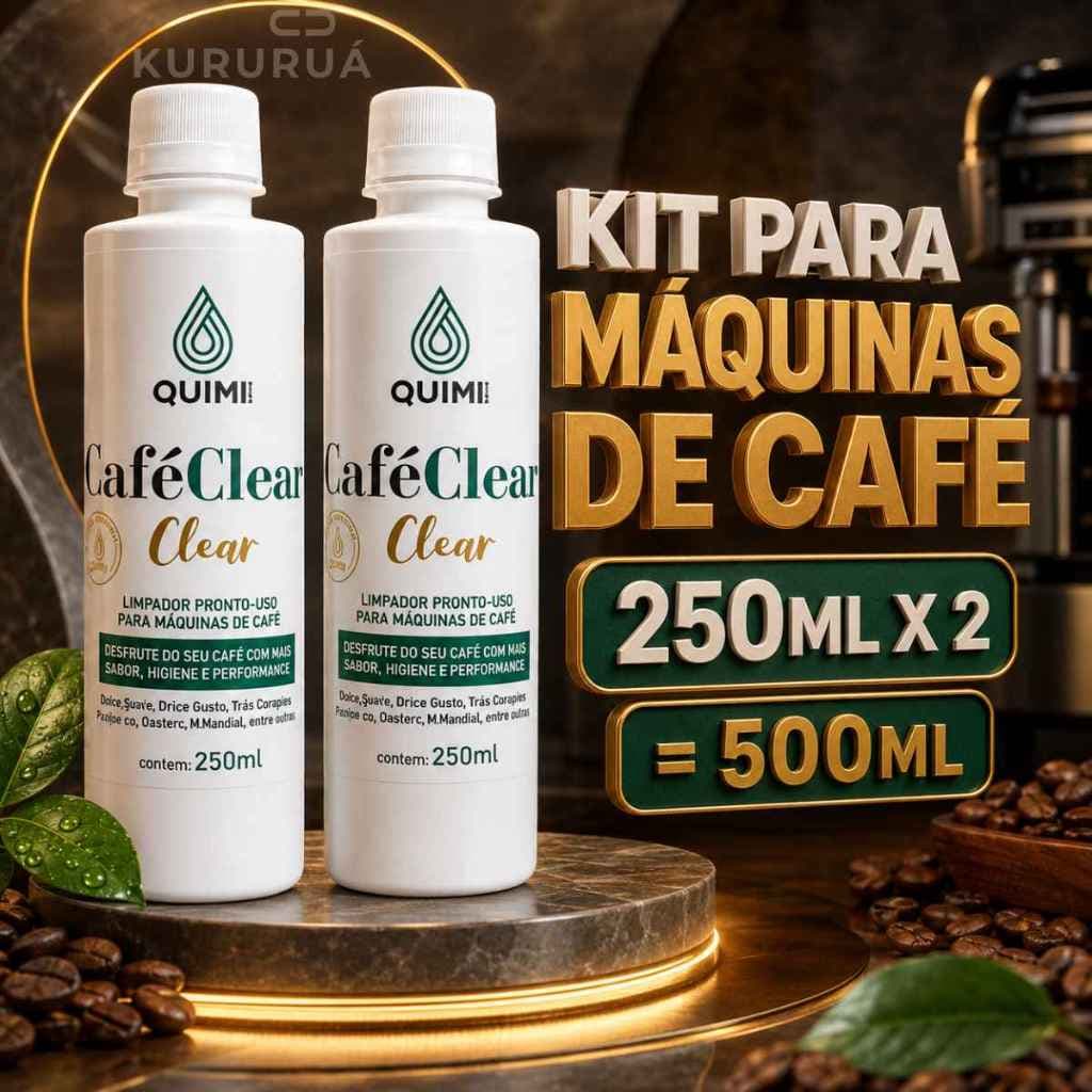 Descalcificante Limpa Cafeteira Expresso Máquina Dentro Limpeza Todos os Modelos 250Ml Café Clean