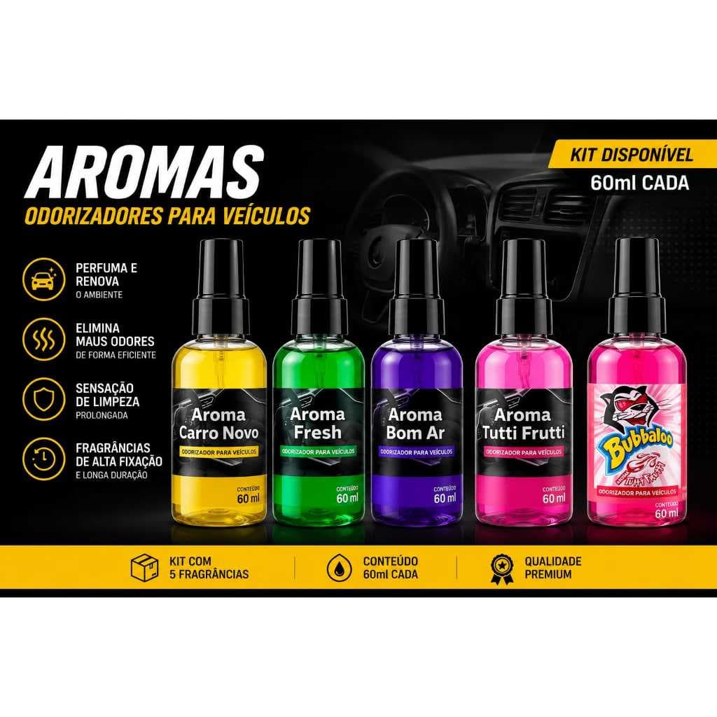 Arominha Cheirinho Para Carro Spray 60ml A Granel Aromatizantes Automotivo Odorizador veículos Sanizante Vonix Vintex