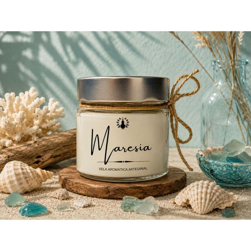 Vela Aromática Maresia | Classic | Perfumada | Pavio de Algodão | 160 gramas | Cera de Coco | Vegetal