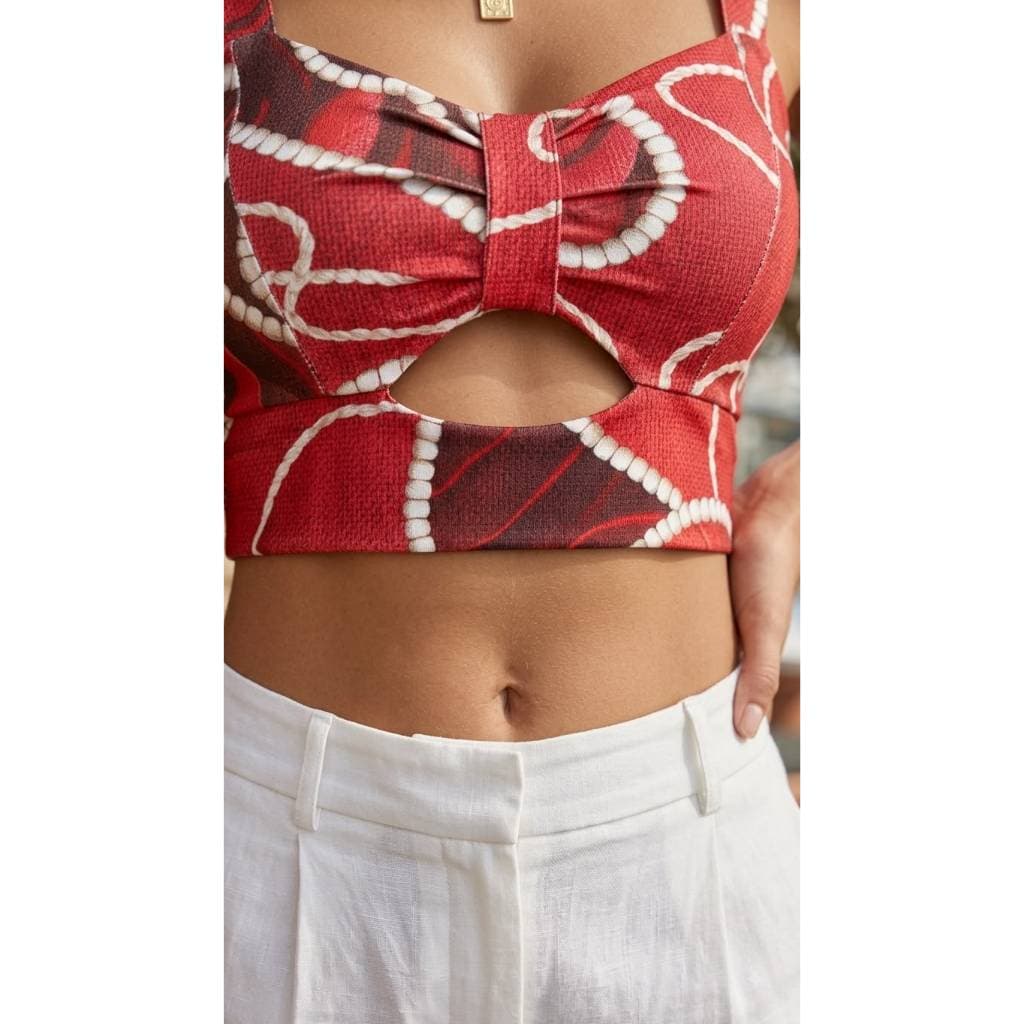 Cropped Corselete Com Estampa Com Bojo 3
