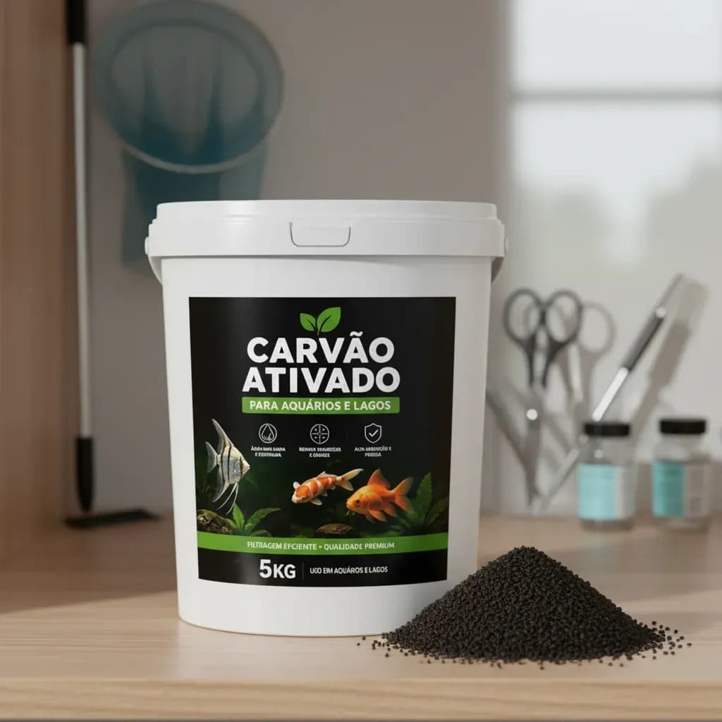 Carvão Ativado Balde 5 KG. Aquario Lago Poço. Remove Impurezas Da Agua E Ar P/ Filtros E Depuradores