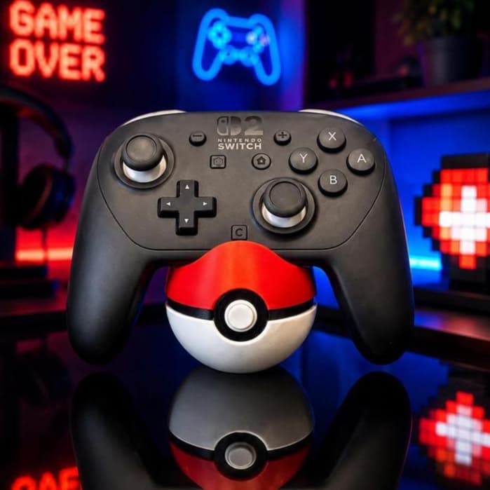 Suporte Controle Pro - Playstation e Nintendo -  Impressão 3D | Pokébola, Homem-Aranha e Bullet Bill
