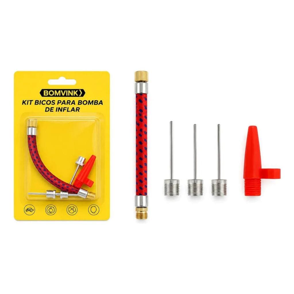 Kit Adaptadores Para Bomba De Ar Com Mangueira
