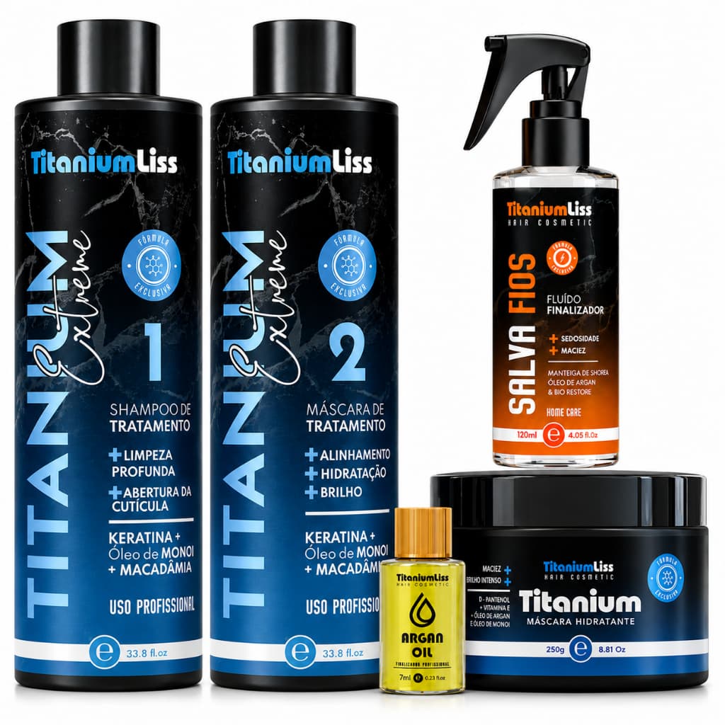Kit Progressiva  + Xbtx + Protetor Térmico Salva Fios + Óleo D Argan Reconstrução, Hidratação e Força Máxima!