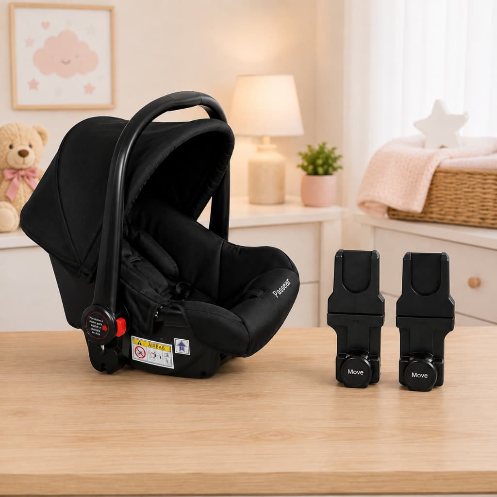 BEBE CONFORTO CADEIRINHA CARRO  0+ NINA + ADAPTADOR COMPÁTIVEL COM CARRINHO MOVE DA PASSEAR BABY