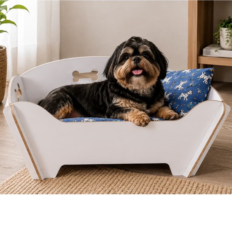Cama Cachorro Gato Pet Almofadada Confortável Resistente Lavável