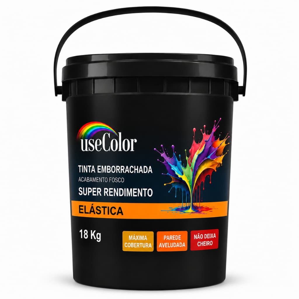 Tinta Emborrachada 18Kg Borracha Liquida Sela e Pinta Parede Impermeabilizante Alta Cobertura