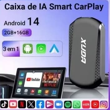 Caixa Android Carplay Para Carro Com Fio E Sem Fio