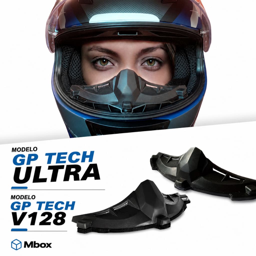 Narigueira Para Capacete Modelo GP Tech Ultra  Esportiva Alta Original Ls2 Norisk FW3 Clip Motoboy Respiro Informações