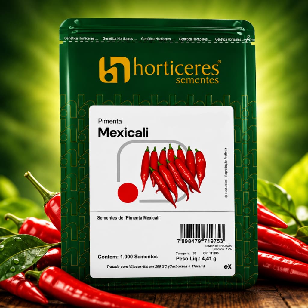 Semente de Pimenta Mexicali Dedo de Moça 1000 sementes Para Plantio Horta