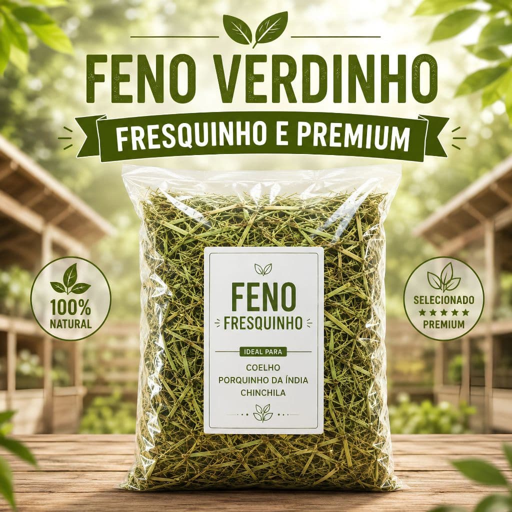 Feno Tifiton para Roedores I Porquinho da Índia I Coelho I Chinchila