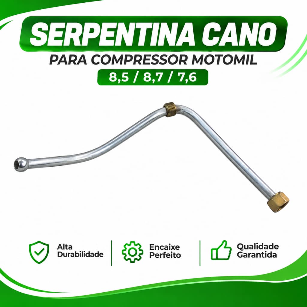 Serpentina Cano Para Compressor Motomil 8,5 / 8,7 / 7,6