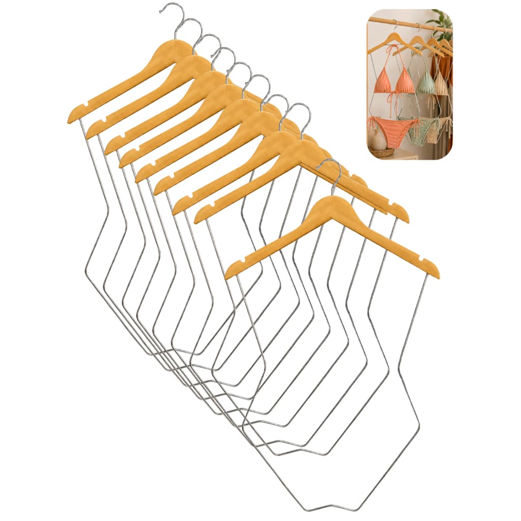 Kit 10 Cabides Silhueta Organização Roupas Biquinis Body