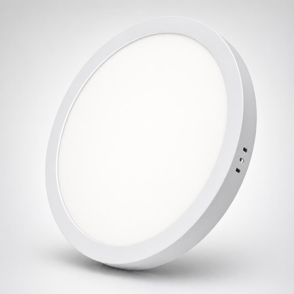 Luminária Painel Led 24w Sobrepor Redondo Bivolt Plafon Teto Sala Quarto Cozinha Escritório Branco Frio 4000k