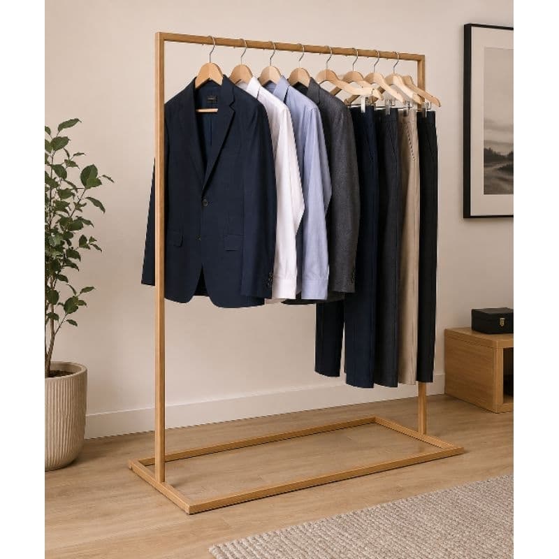 Arara de Roupas Dourada Desmontável de Ferro com Pintura Eletrostática para Quarto Closet Loja