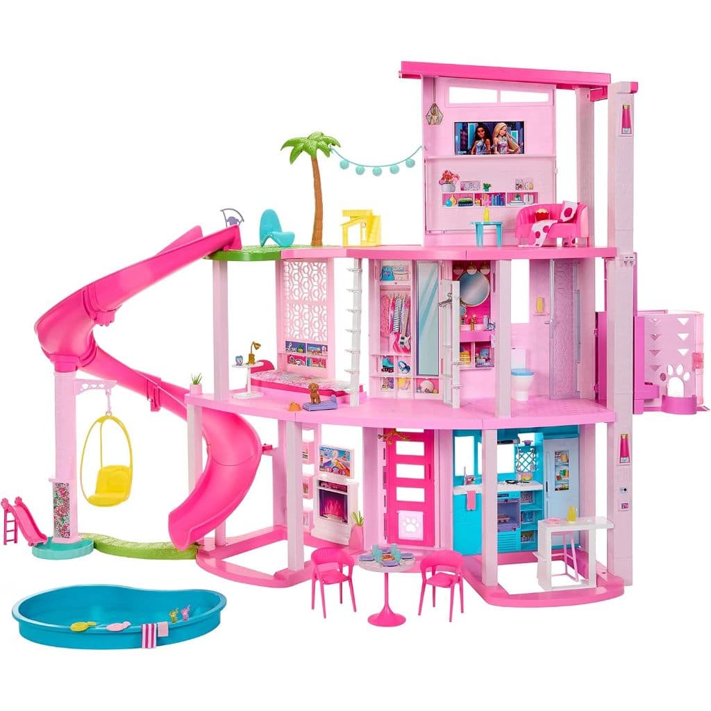 Barbie Casa dos Sonhos 75 peças com Escorregador e Elevador - Dreamhouse Pool Party