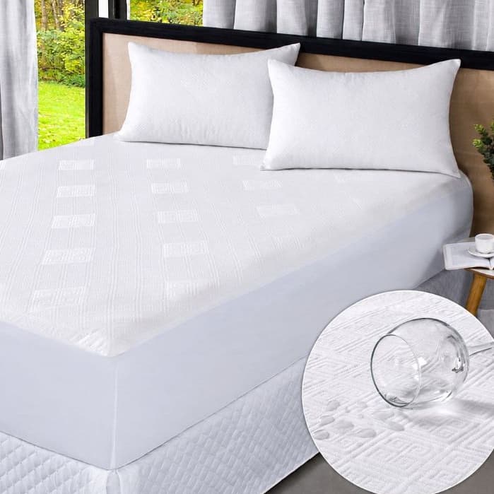 Protetor de Colchão Impermeável Jacquard Premium Silencioso 1 Peça Jaqueline Casal Queen King Solteiro