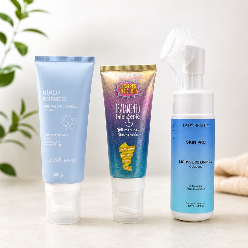 Sabonete Facial Mousse Limpeza Colageno Anti Manchas hialurônico