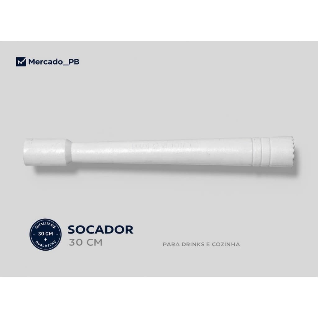 Macerador de Drinks Socador de Frutas 30cm para Caipirinha Batedor Plástico