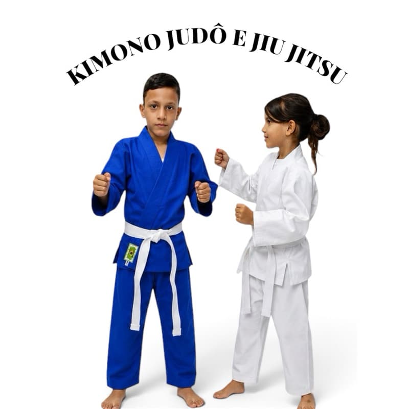 Quimono Infantil Judô / Jiu-jitsu + Faixa Branca.