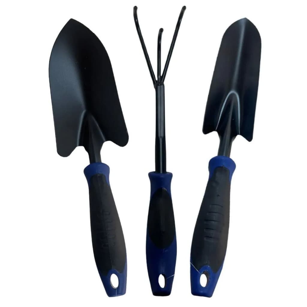 Kit de Ferramentas Para Jardinagem 3 Peças Jardim Pá Ancinho Rastelo