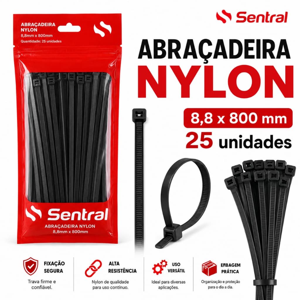 Abraçadeira de Nylon 8,8x800mm