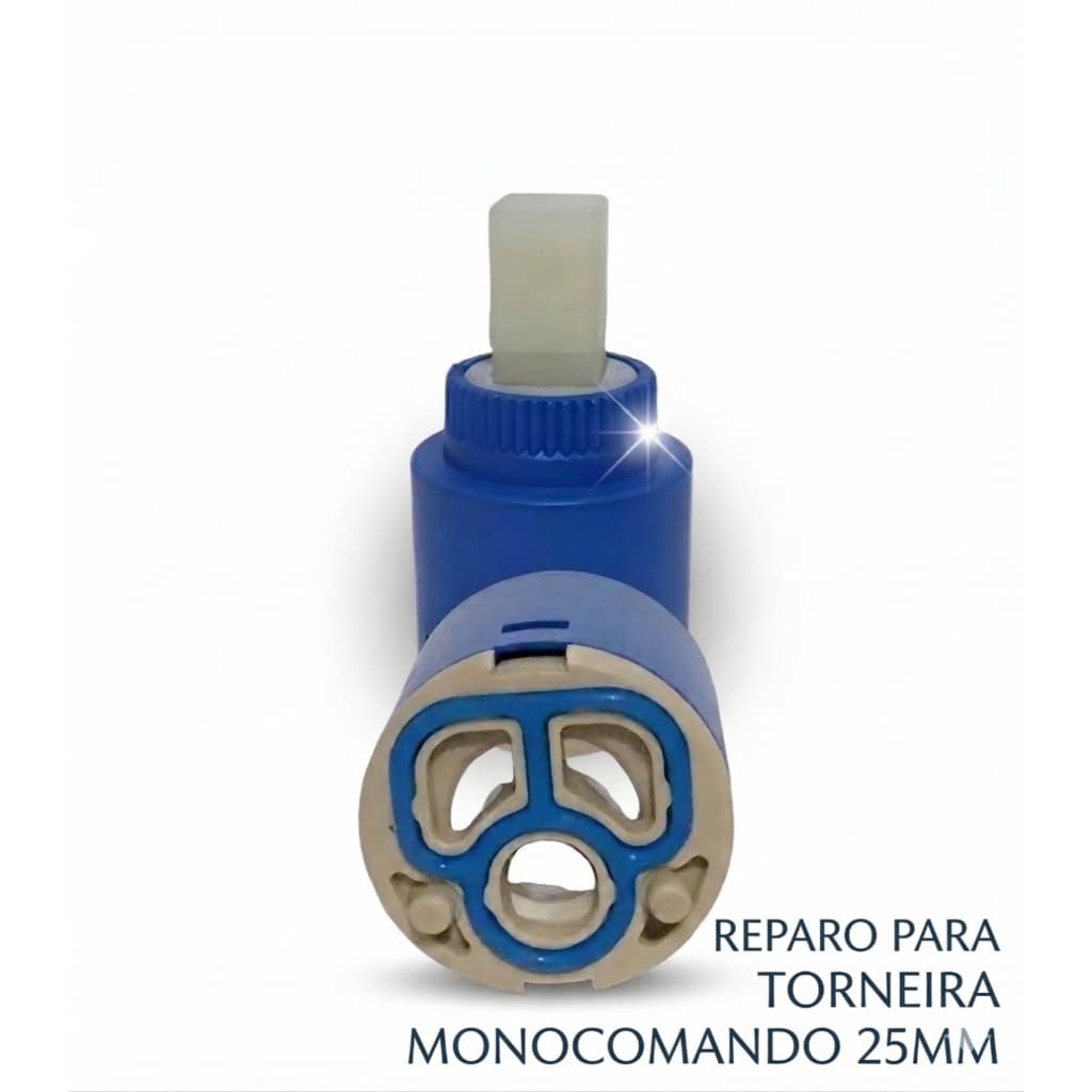 Reparo Cartucho Cerâmico Misturador P Torneira Monocomando Quente e Frio Universal 25mm