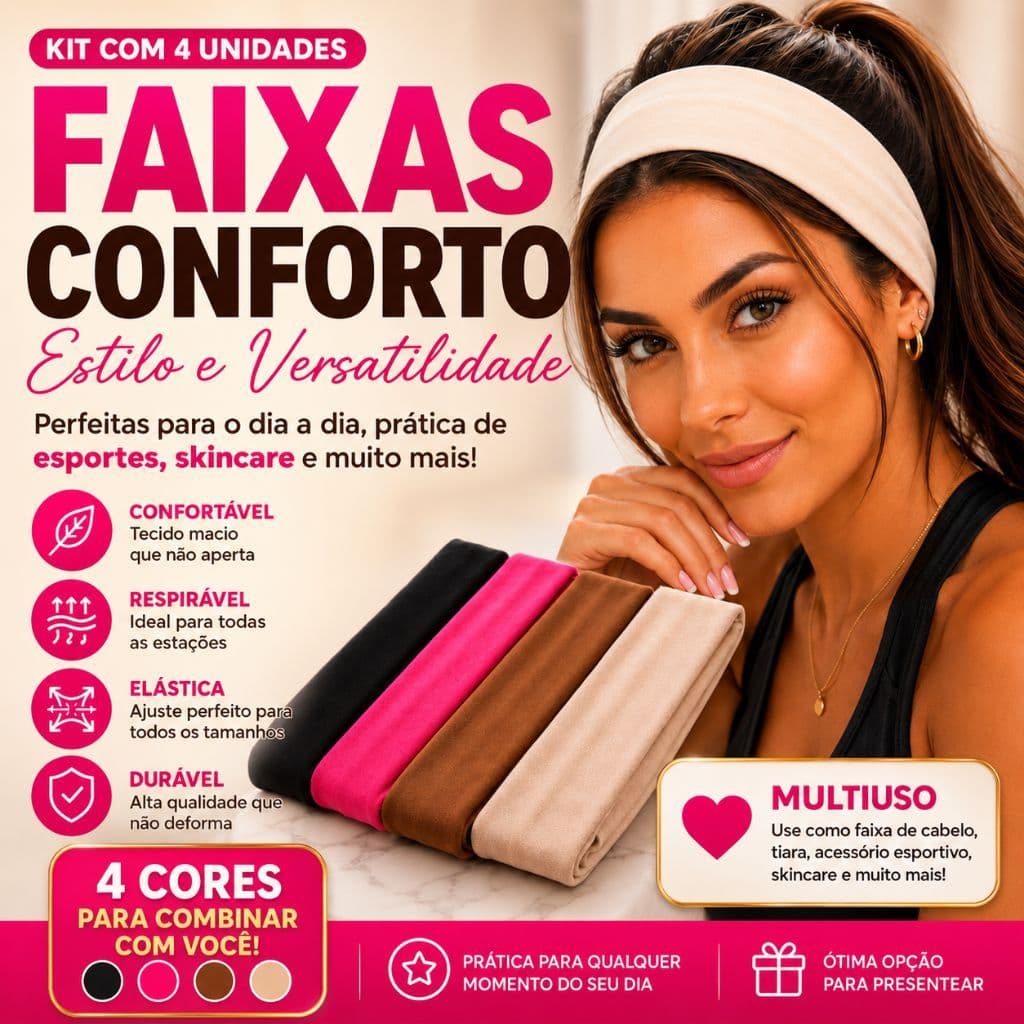 Faixas De Cabelo Tiara Penteados Esportes, Yoga, Pilates Branco Preto Marrom Claro e Rosa