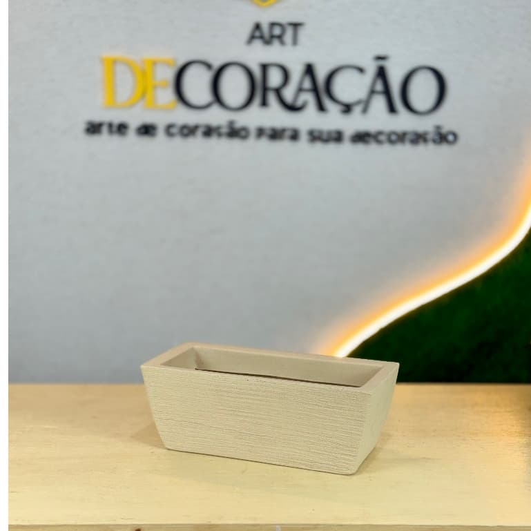 Vaso Jardineira Floreira Polietileno 40cm Vaso de Flor Escovado Decoração Interna Externa