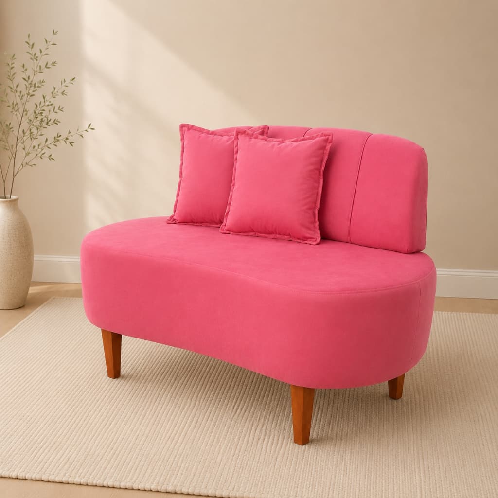 Sofá Poltrona Namoradeira Orgânica Feijão Moderna Luxo Fino Acabamento Para Sala Recepção Quarto- Envio Imediato