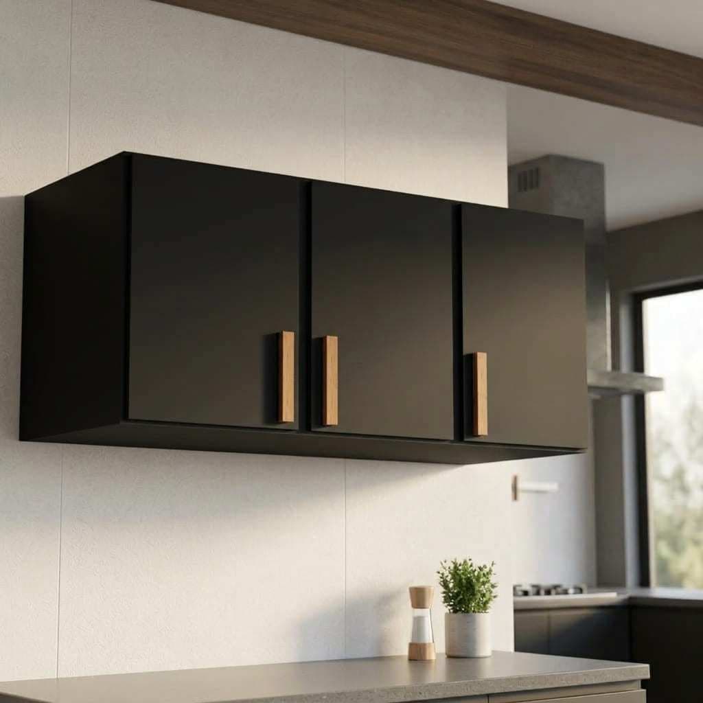 Armário suspenso 3 Portas 120cm Organizador Cozinha Área Gourmet e lavanderia