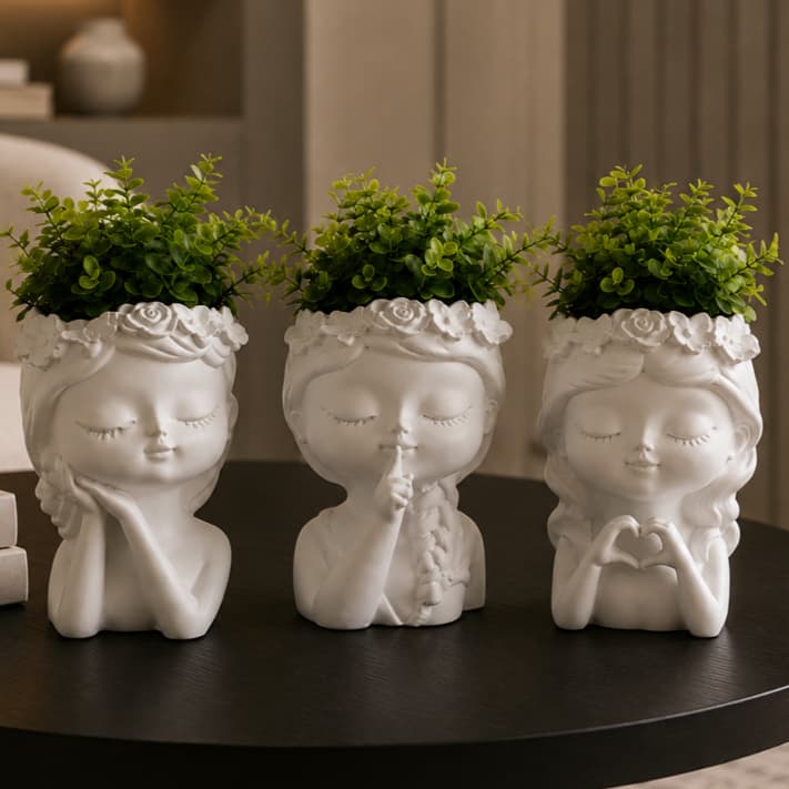 Conjunto até 6 Meninas Com Planta e Sem Gesso
