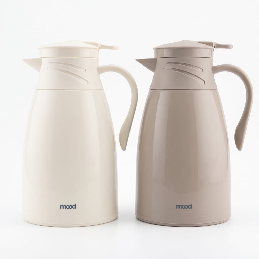 Garrafa Termica Café - Chá Moderna Plastica 1L Mood Goedert Cinza ou Branco