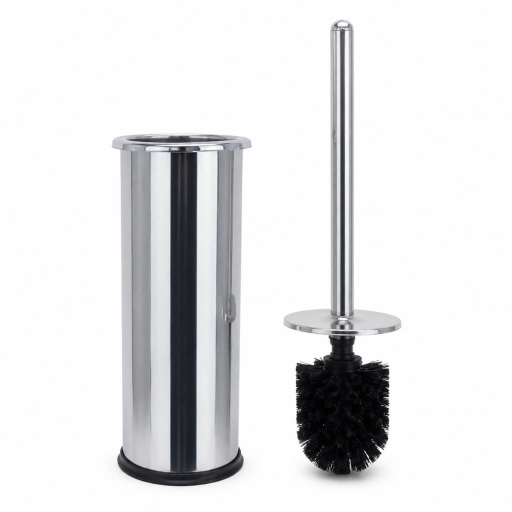 ESCOVA SANITÁRIA INOX PARA VASO SANITÁRIO BANHEIRO COM PORTA ESCOVA