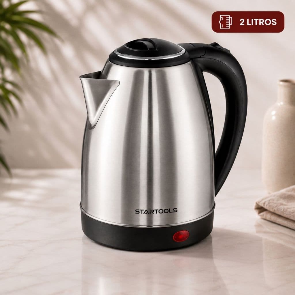 Chaleira Elétrica Inox 2 Litros Térmica Desligamento Automático