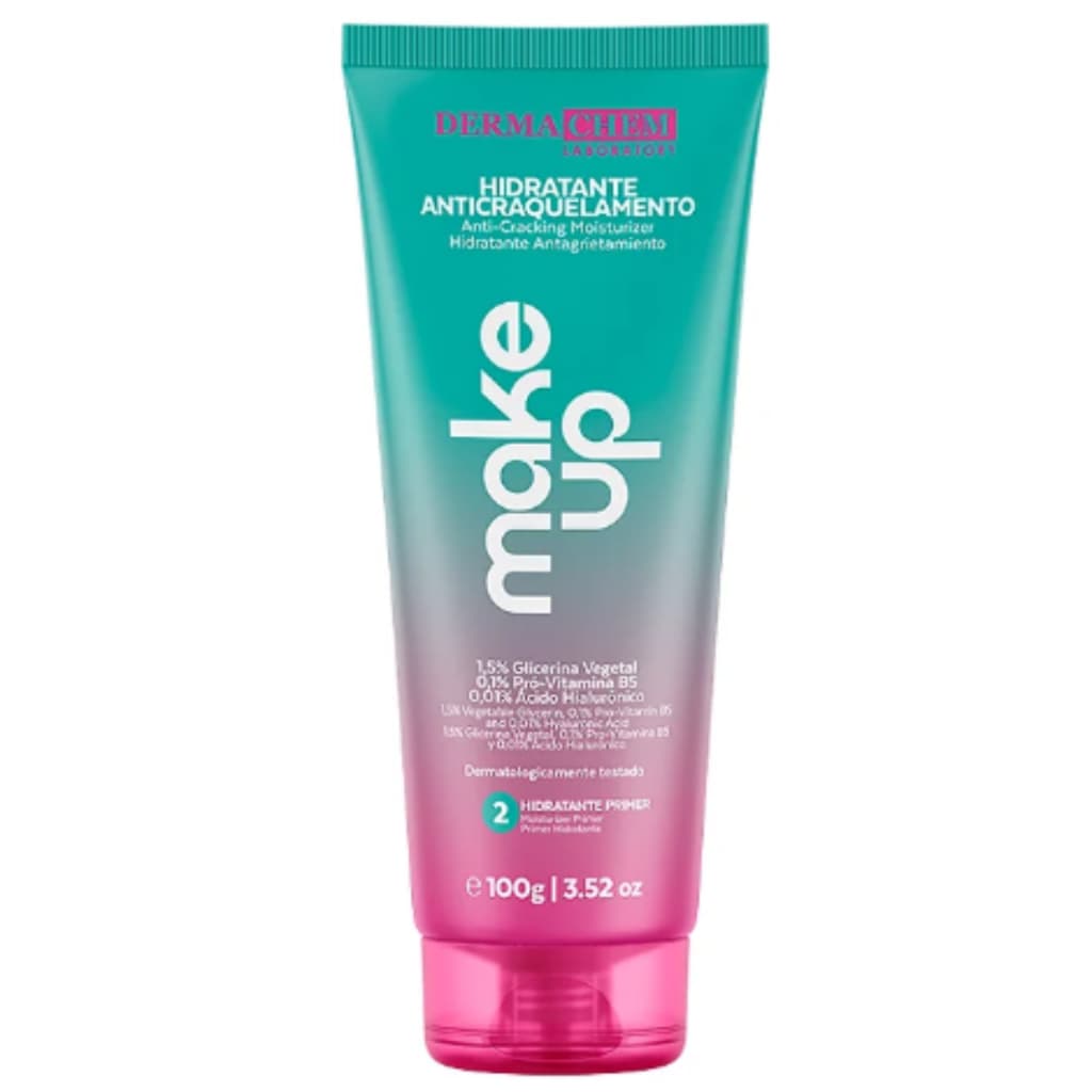 Hidratante Primer Anticraquelamento Make Up Dermachem 100g | Hidratante Facial com Glicerina e Vitamina B5