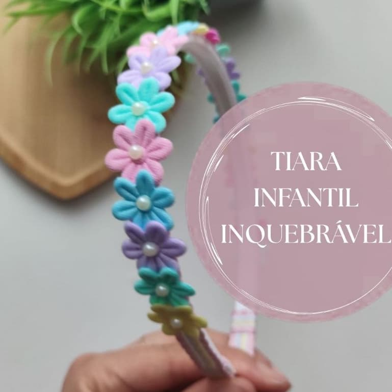 Tiara Infantil com Flores Coloridas Delicadas tiara de cabelo infantil menina tiara para menina