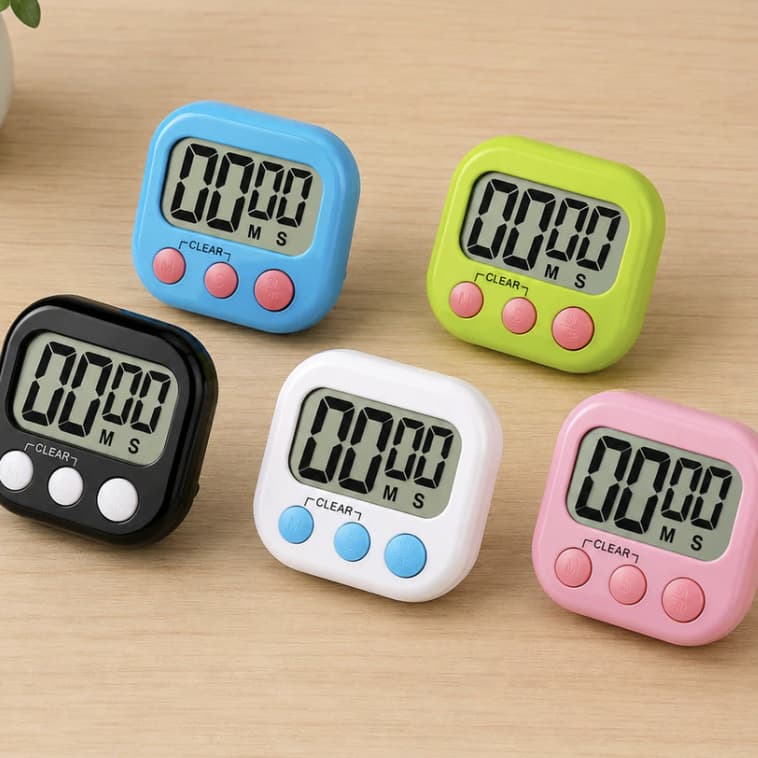Temporizador Digital de Cozinha LCD Timer Cronômetro Contagem Regressiva Alarme Magnético