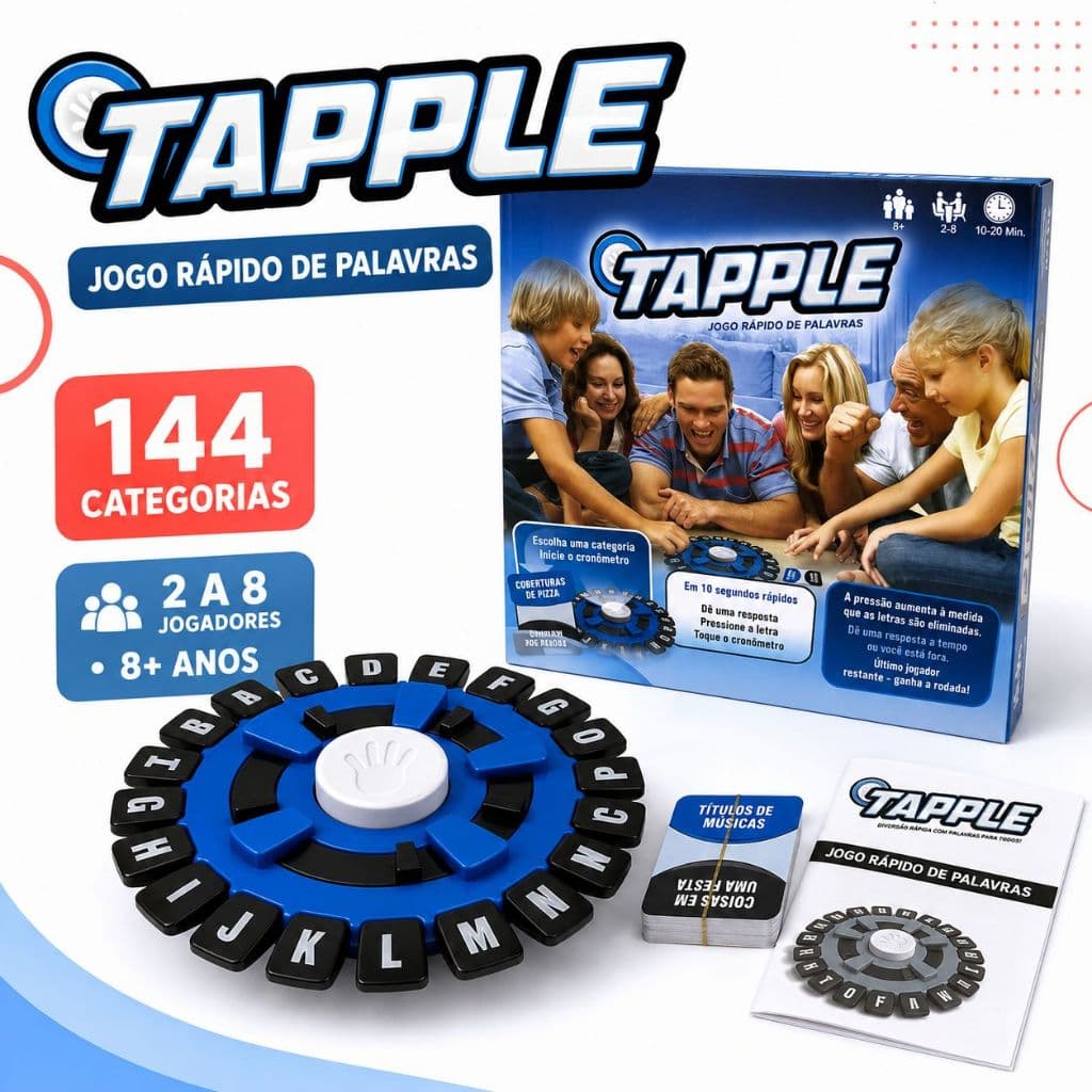 Jogo Tapple Português Jogo De Palavras Tabuleiro Com Temporizador Educativo Para Família