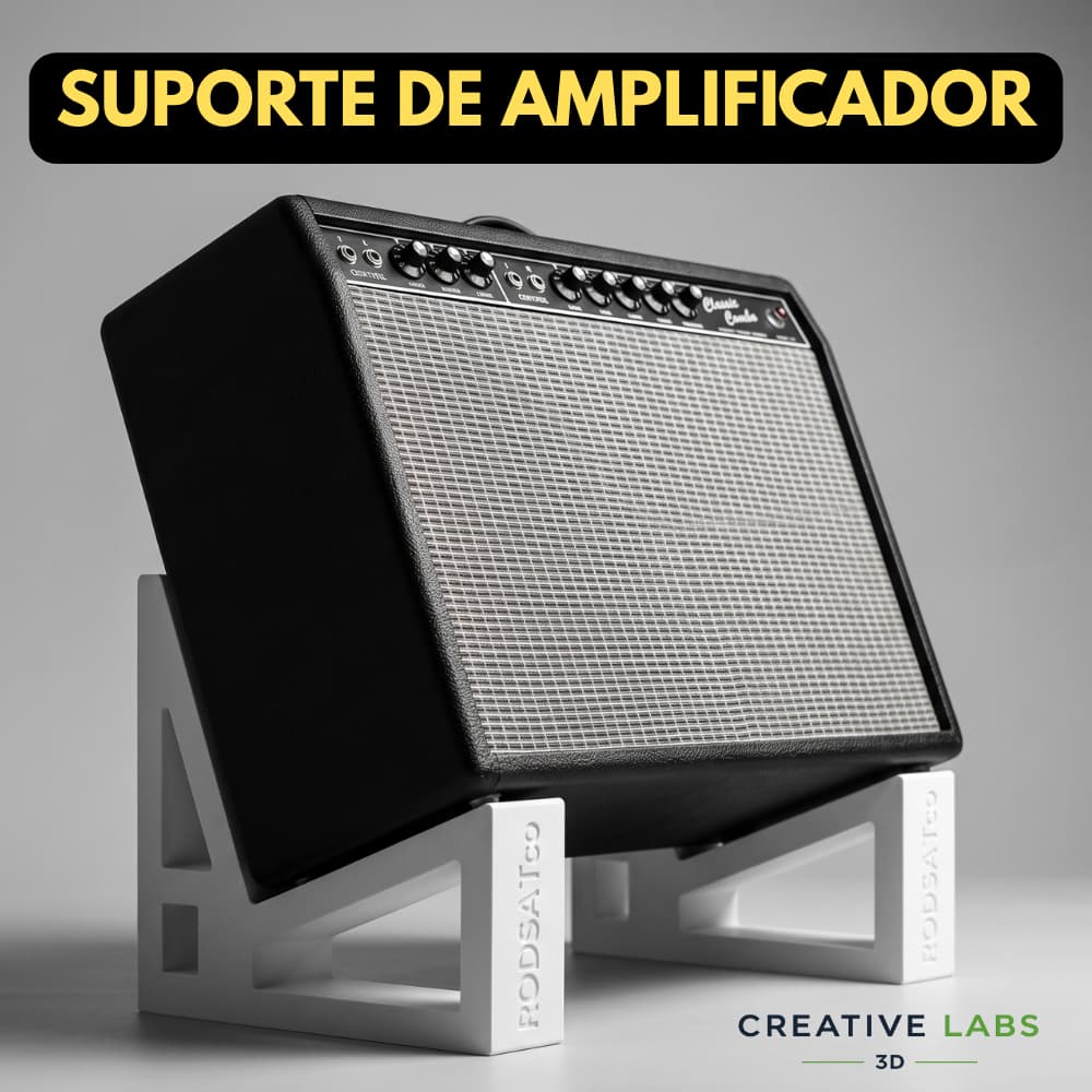Suporte Para Amplificador Guitarra Baixo Violão  Angular - Retorno de Palco (Par)