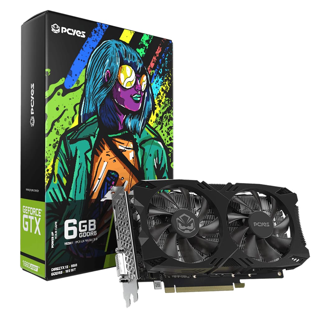 Placa de Vídeo GTX 1660 Super 6GB GDDR6 192 Bits Dual Fan Full Size