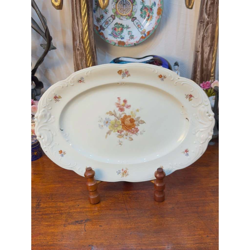 Travessa Média em Porcelana Polonesa KPM – Floral.