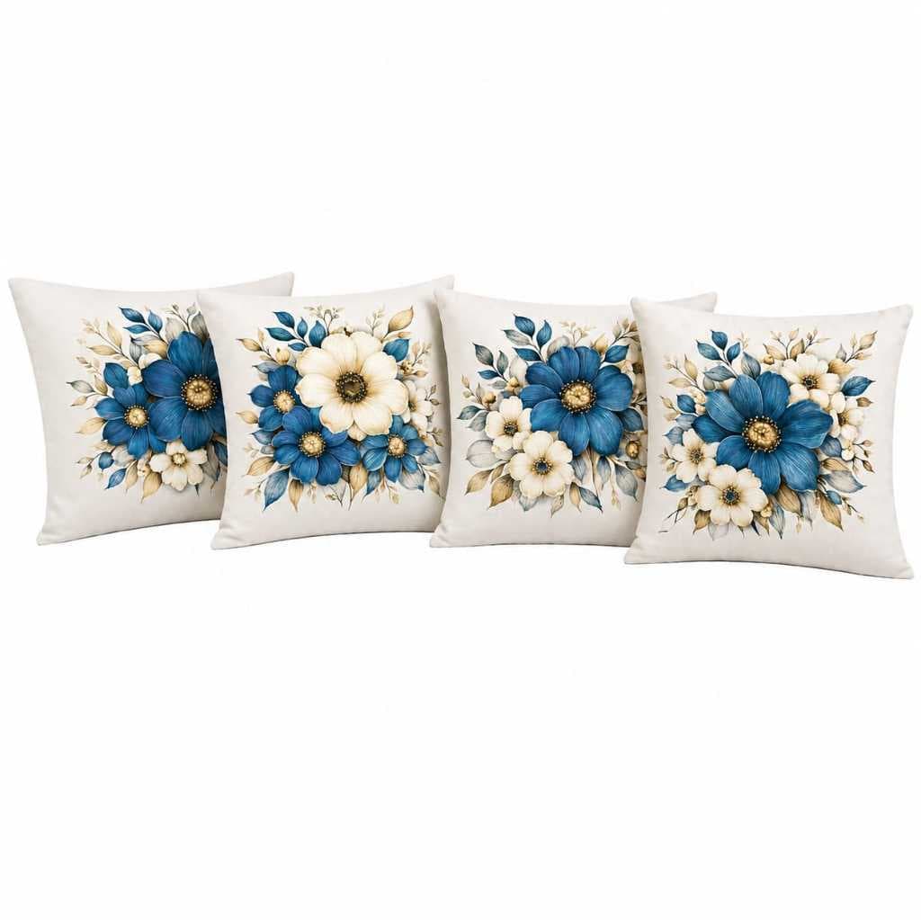 Kit Com 4 Capas Para Almofadas Decorativas 45 cm x 45 cm Modernas e Exclusivas com ziper  Lançamento