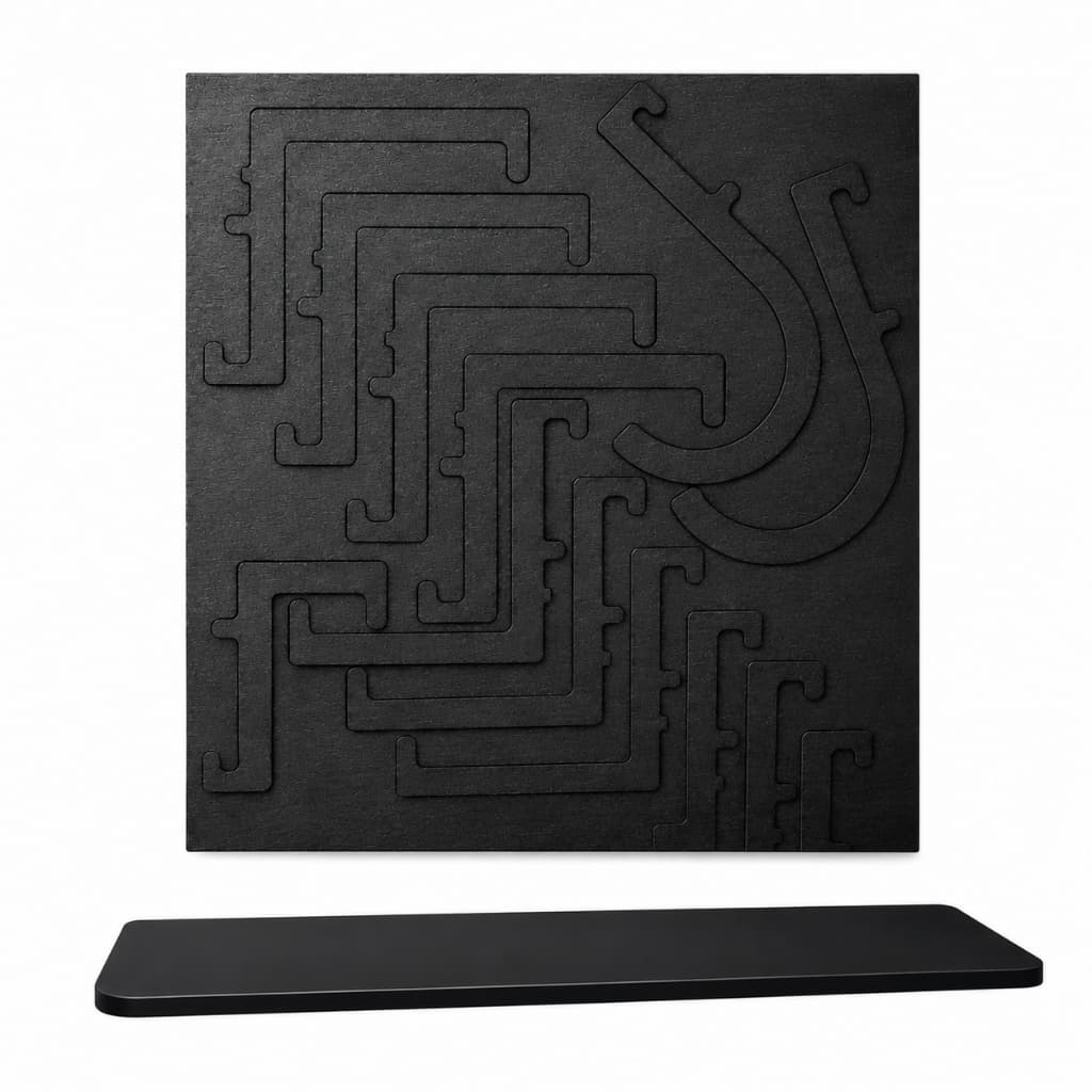 Ganchos Pegboard Premium MDF Preto Setup Gamer Home Office Organização