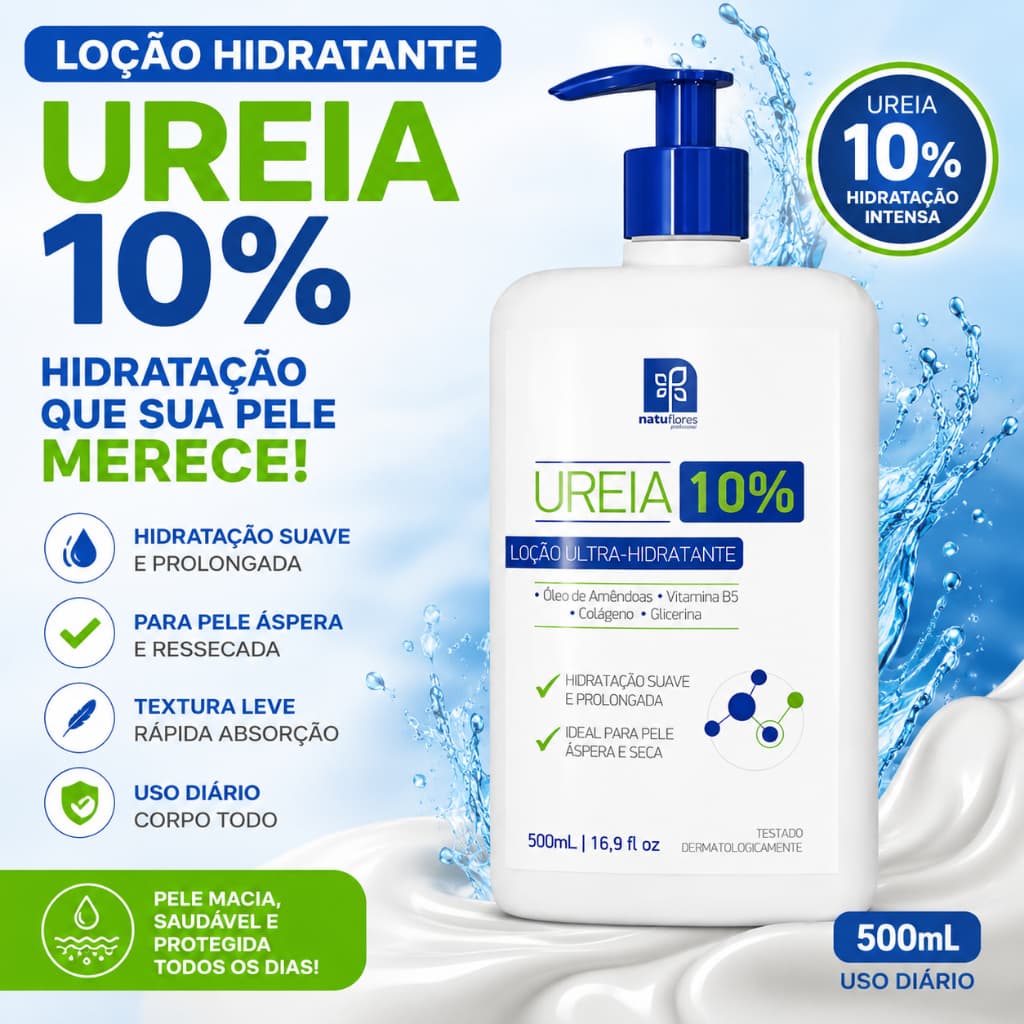 Ureia 10%  locao ultra hidratante profunta 500ml