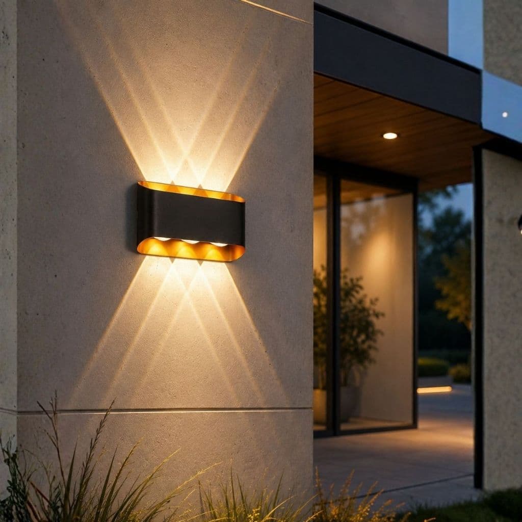 Arandela Led Parede Interna Externa 6w Ip65 Bivolt 3000k 127/220v Preto