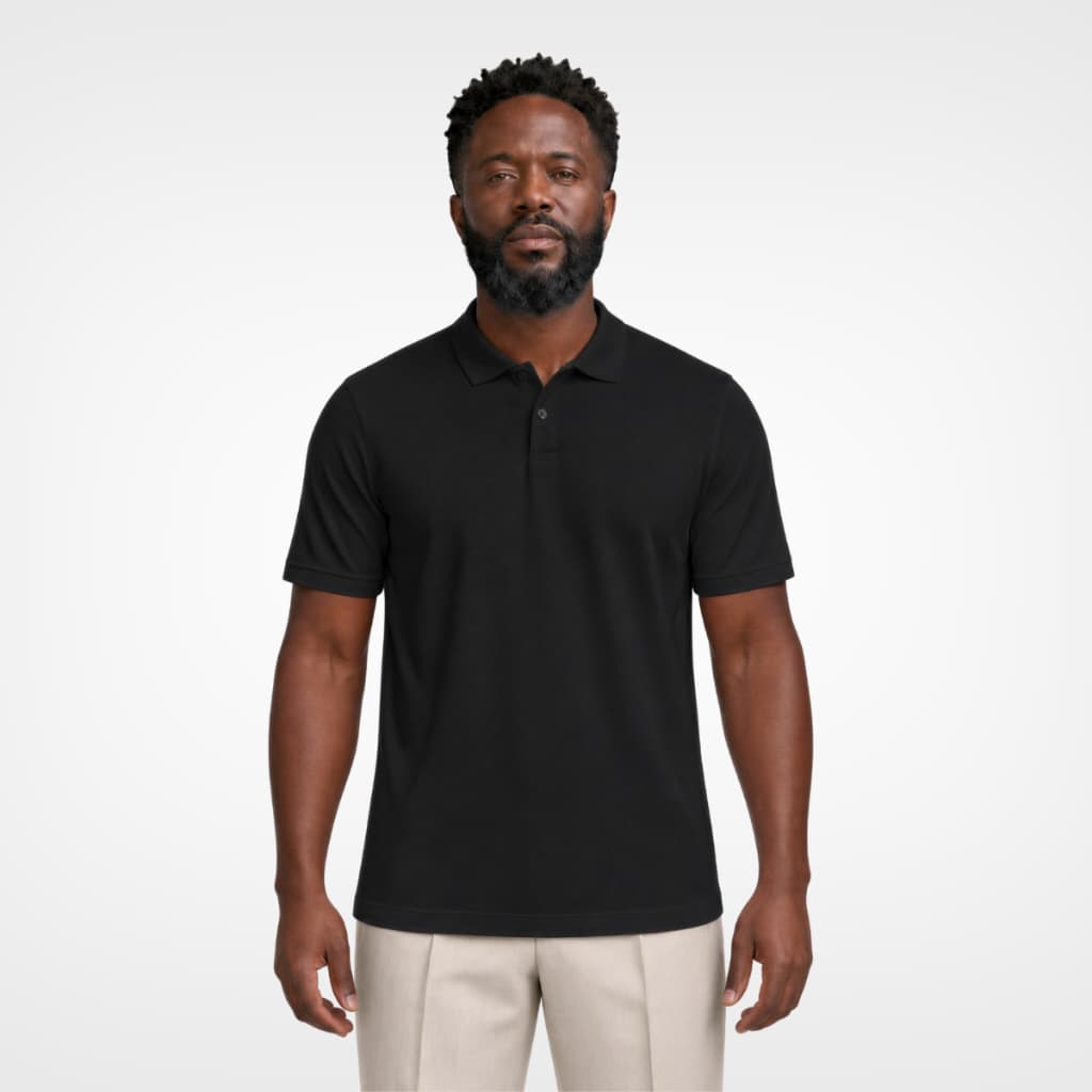 Camisa Polo Masculina Malha Piquet Lisa Básica Casual