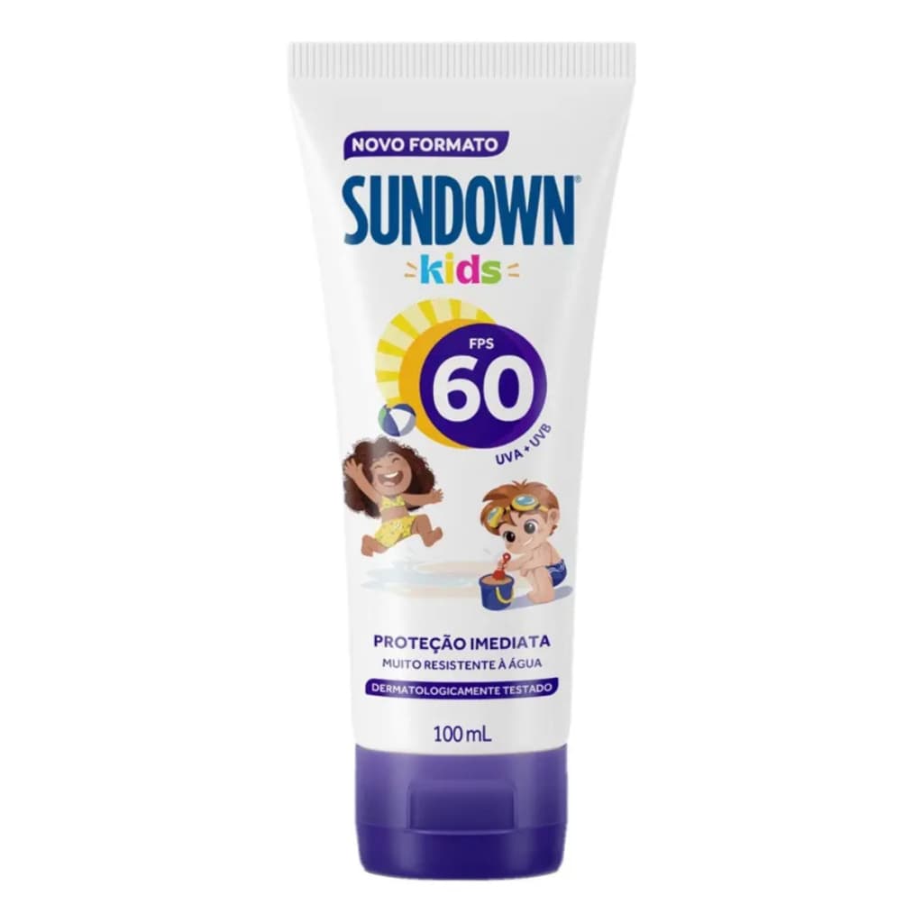 Protetor Solar Infantil Sundown Kids FPS 60 UVA e UVB – 100 ml